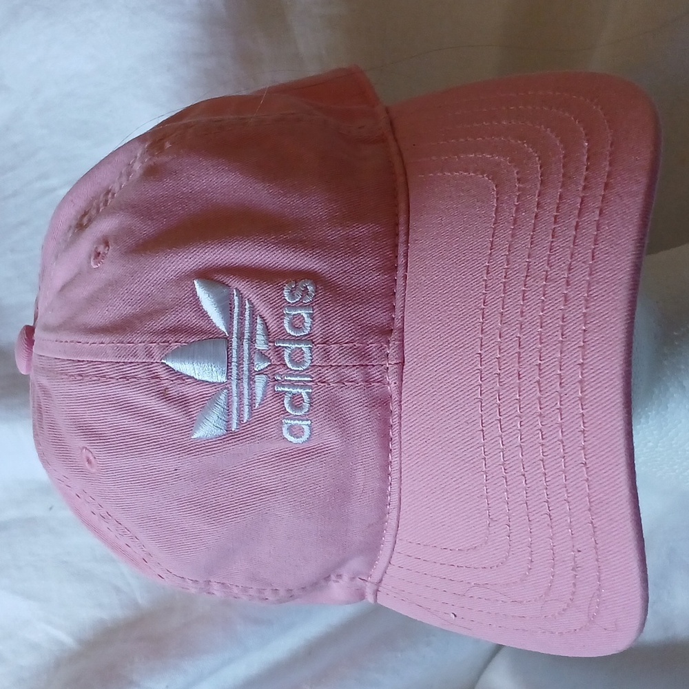 Pink Adidas Cap, Adjustable, One Size Fits Most.